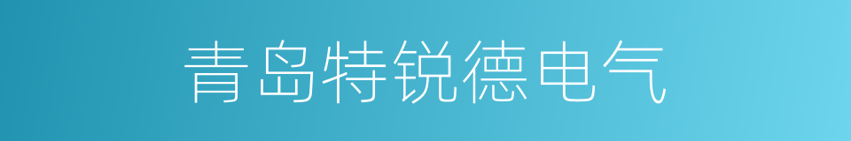 青岛特锐德电气的同义词