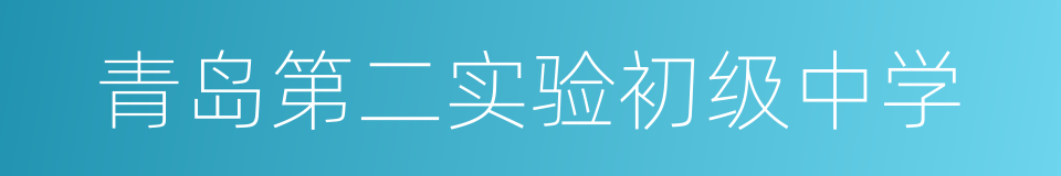 青岛第二实验初级中学的同义词