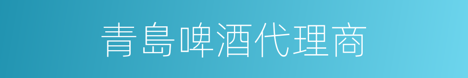 青島啤酒代理商的同義詞