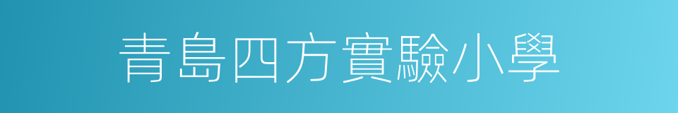 青島四方實驗小學的同義詞