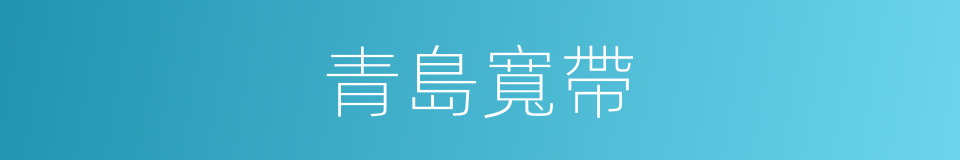 青島寬帶的同義詞