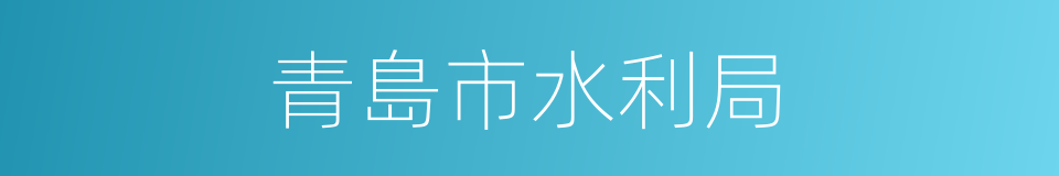 青島市水利局的同義詞
