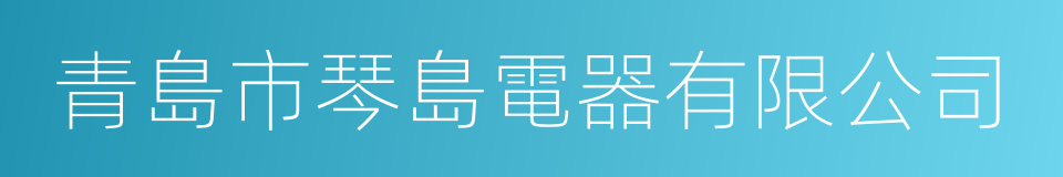 青島市琴島電器有限公司的同義詞