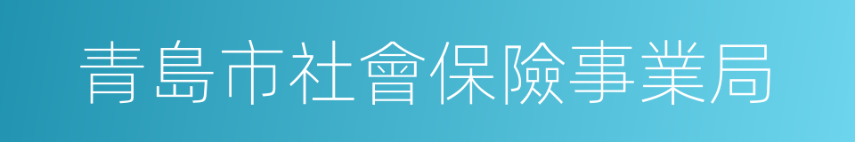 青島市社會保險事業局的同義詞