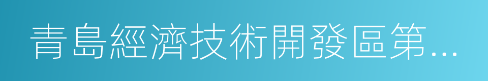 青島經濟技術開發區第一中學的同義詞