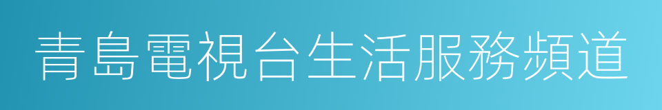 青島電視台生活服務頻道的同義詞