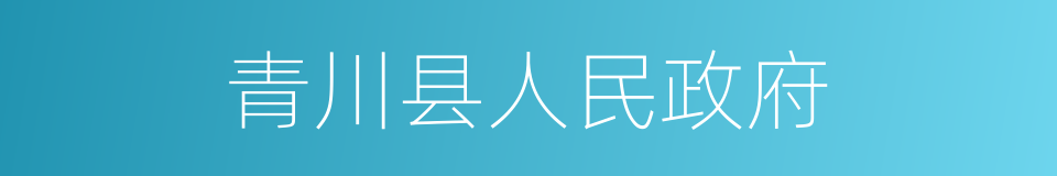 青川县人民政府的同义词