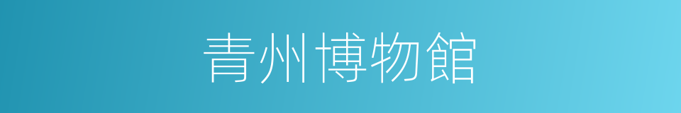 青州博物館的同義詞