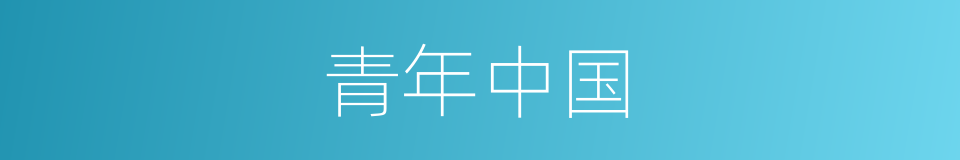 青年中国的同义词