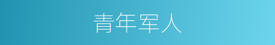 青年军人的同义词