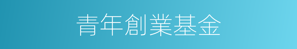 青年創業基金的同義詞