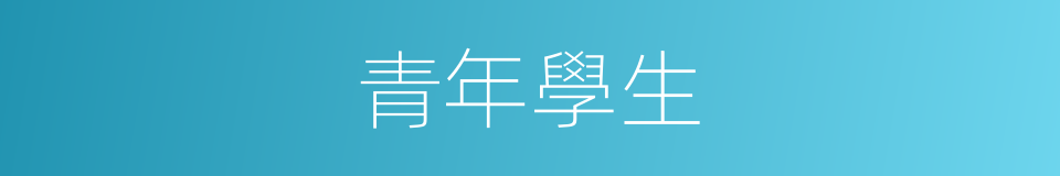 青年學生的同義詞
