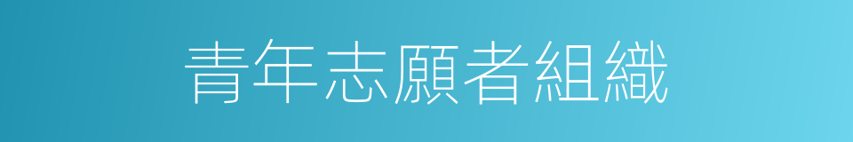 青年志願者組織的同義詞