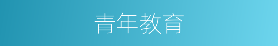 青年教育的同义词