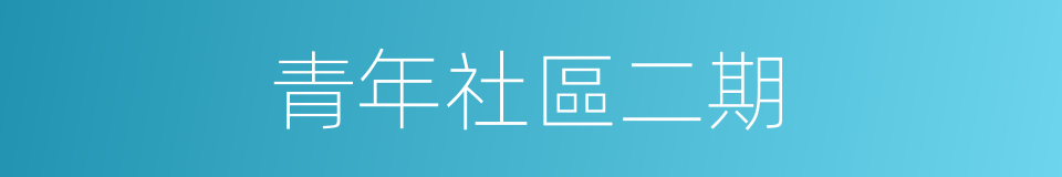 青年社區二期的同義詞