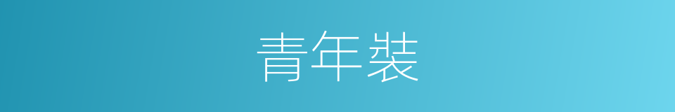 青年裝的同義詞