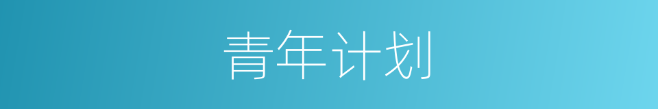 青年计划的同义词