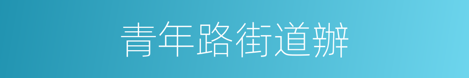 青年路街道辦的同義詞