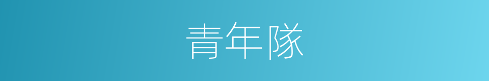 青年隊的同義詞