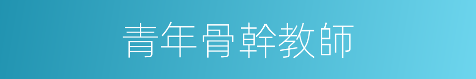 青年骨幹教師的同義詞