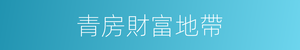 青房財富地帶的同義詞