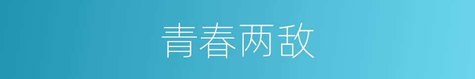青春两敌的同义词