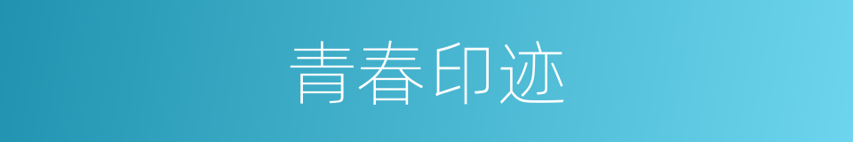 青春印迹的同义词