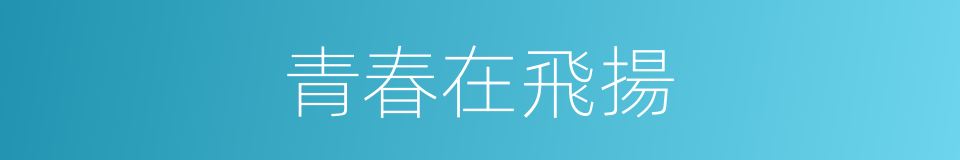 青春在飛揚的同義詞