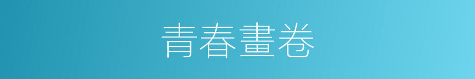 青春畫卷的同義詞