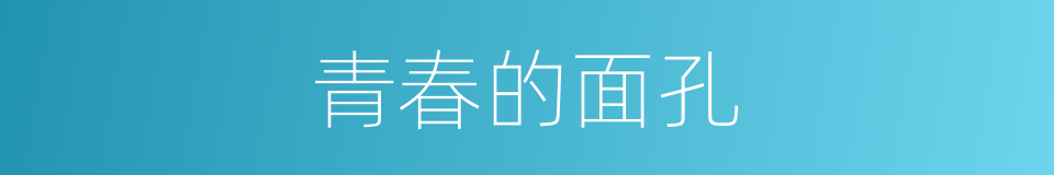 青春的面孔的同义词