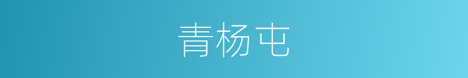 青杨屯的同义词