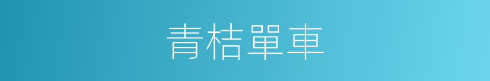 青桔單車的同義詞