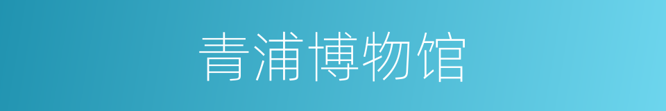 青浦博物馆的同义词