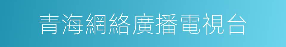 青海網絡廣播電視台的同義詞