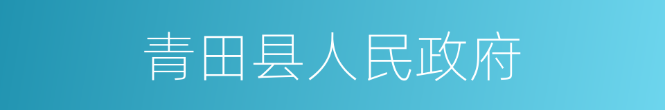 青田县人民政府的同义词