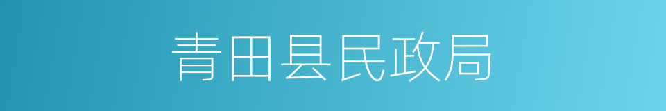 青田县民政局的同义词