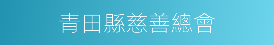 青田縣慈善總會的同義詞