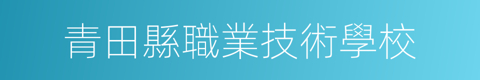 青田縣職業技術學校的同義詞