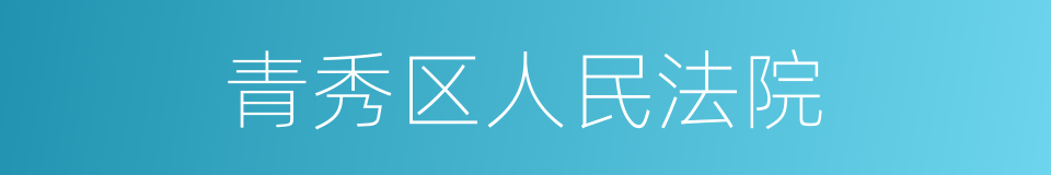 青秀区人民法院的同义词