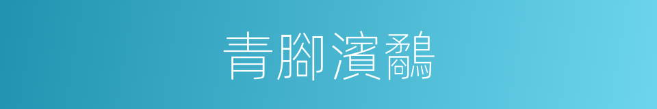 青腳濱鷸的同義詞