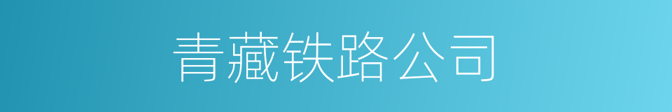 青藏铁路公司的同义词