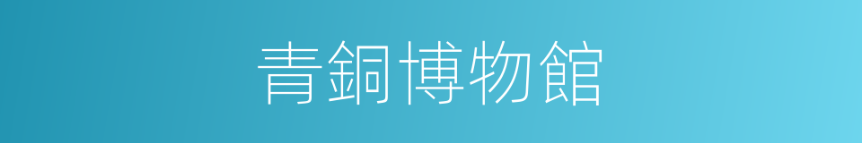 青銅博物館的同義詞