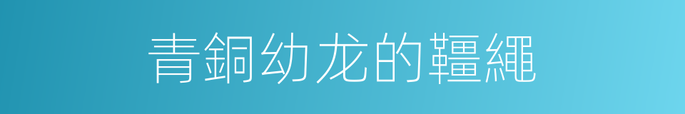 青銅幼龙的韁繩的同義詞