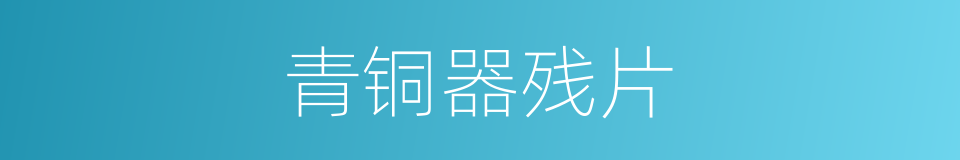 青铜器残片的同义词