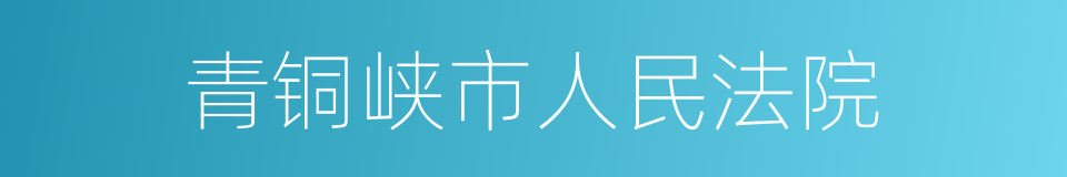 青铜峡市人民法院的同义词