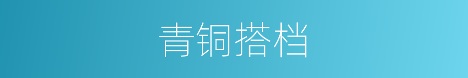 青铜搭档的同义词