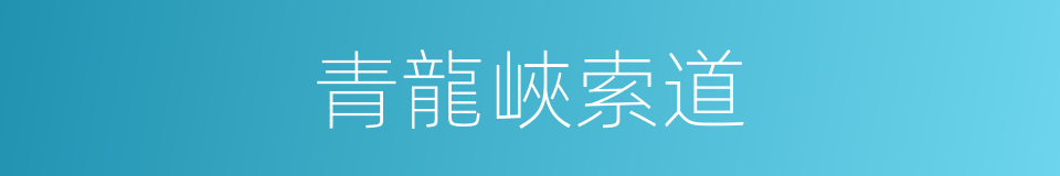 青龍峽索道的同義詞
