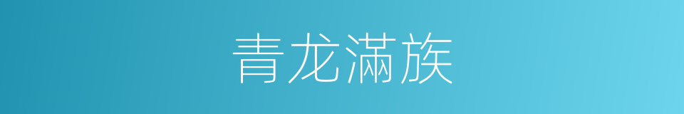 青龙滿族的同義詞