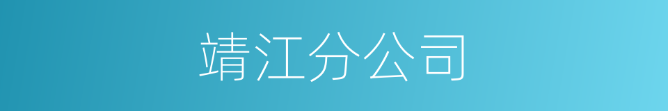 靖江分公司的同义词