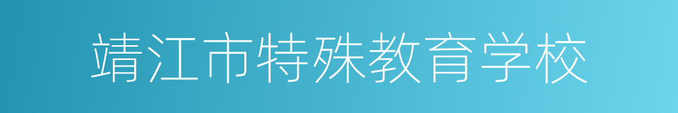 靖江市特殊教育学校的同义词